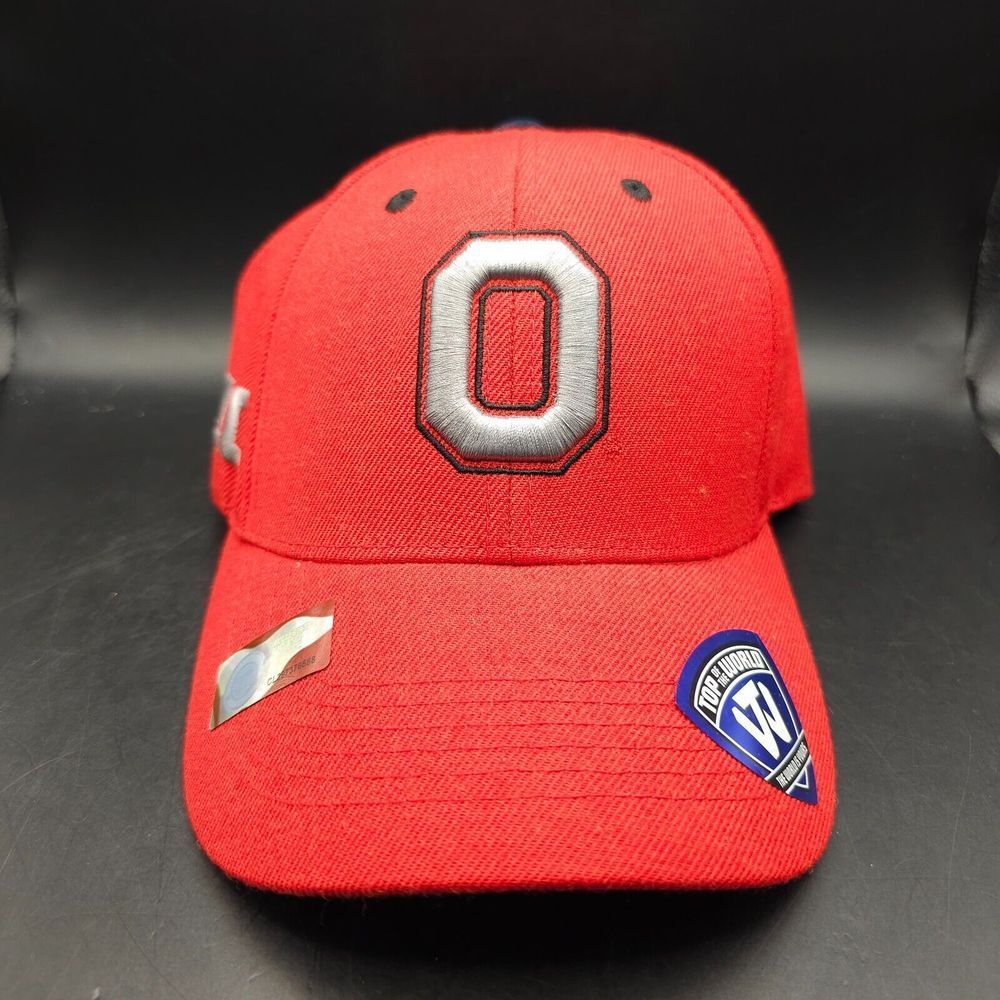 Ohio State Buckeyes Hat Cap Adjustable Adult Red Top Of The World NCAA Big Ten